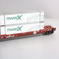 MTH 30-76624 O Burlington Northern Santa Fe Husky Stack Well Car w/ Load #230025
