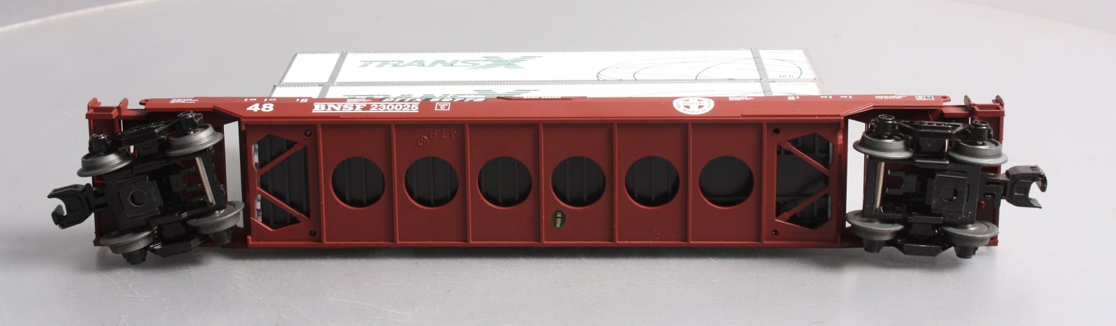 MTH 30-76624 O Burlington Northern Santa Fe Husky Stack Well Car w/ Load #230025