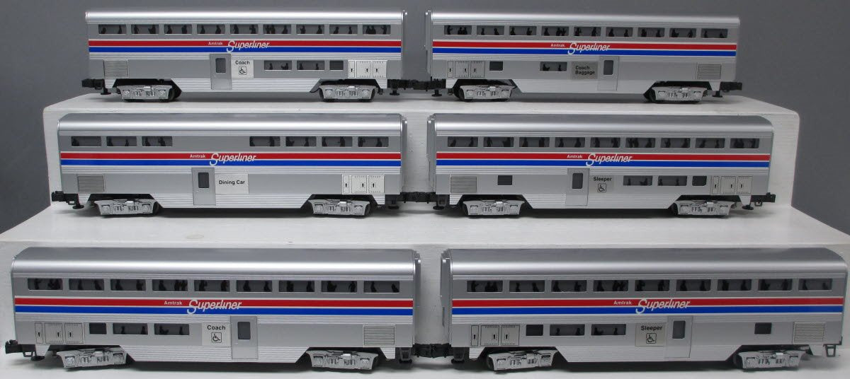 Williams SL60AM O Gauge Amtrak Superliner Passenger 6-Car Set LN/Box