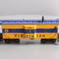 K-Line K612-4461 O Virginian Illuminated Bay-Window Smoking Caboose #6201 LN/Box