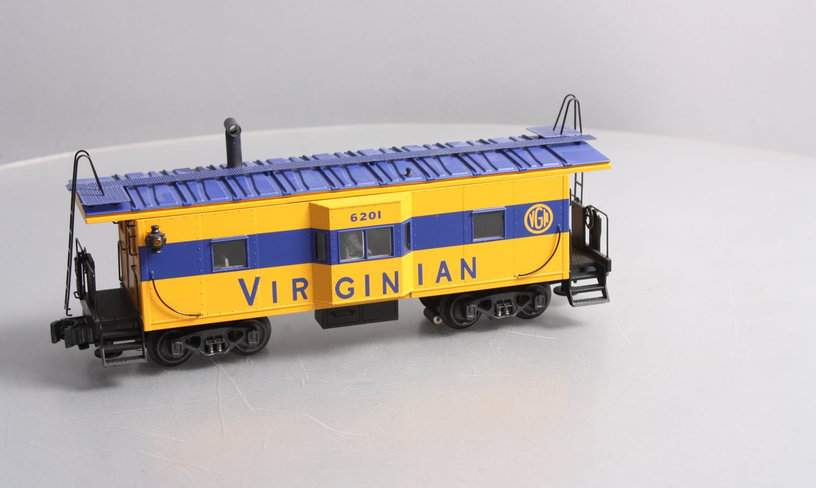K-Line K612-4461 O Virginian Illuminated Bay-Window Smoking Caboose #6201 LN/Box