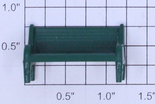 Plasticville PV-70G O Gauge Dark Green Plastic Bench Figure