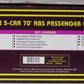 MTH 20-6576 O Gauge New York Central 70' Streamlined Passenger 5-Car Set LN/Box