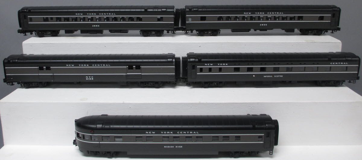 MTH 20-6576 O Gauge New York Central 70' Streamlined Passenger 5-Car Set LN/Box