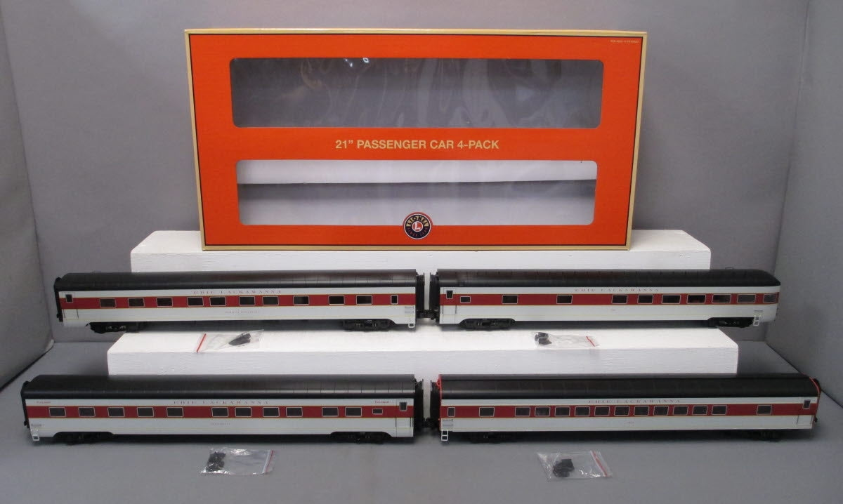 Lionel 2127460 O Gauge Erie Lackawanna 21" Passenger Car 4-Pack LN/Box