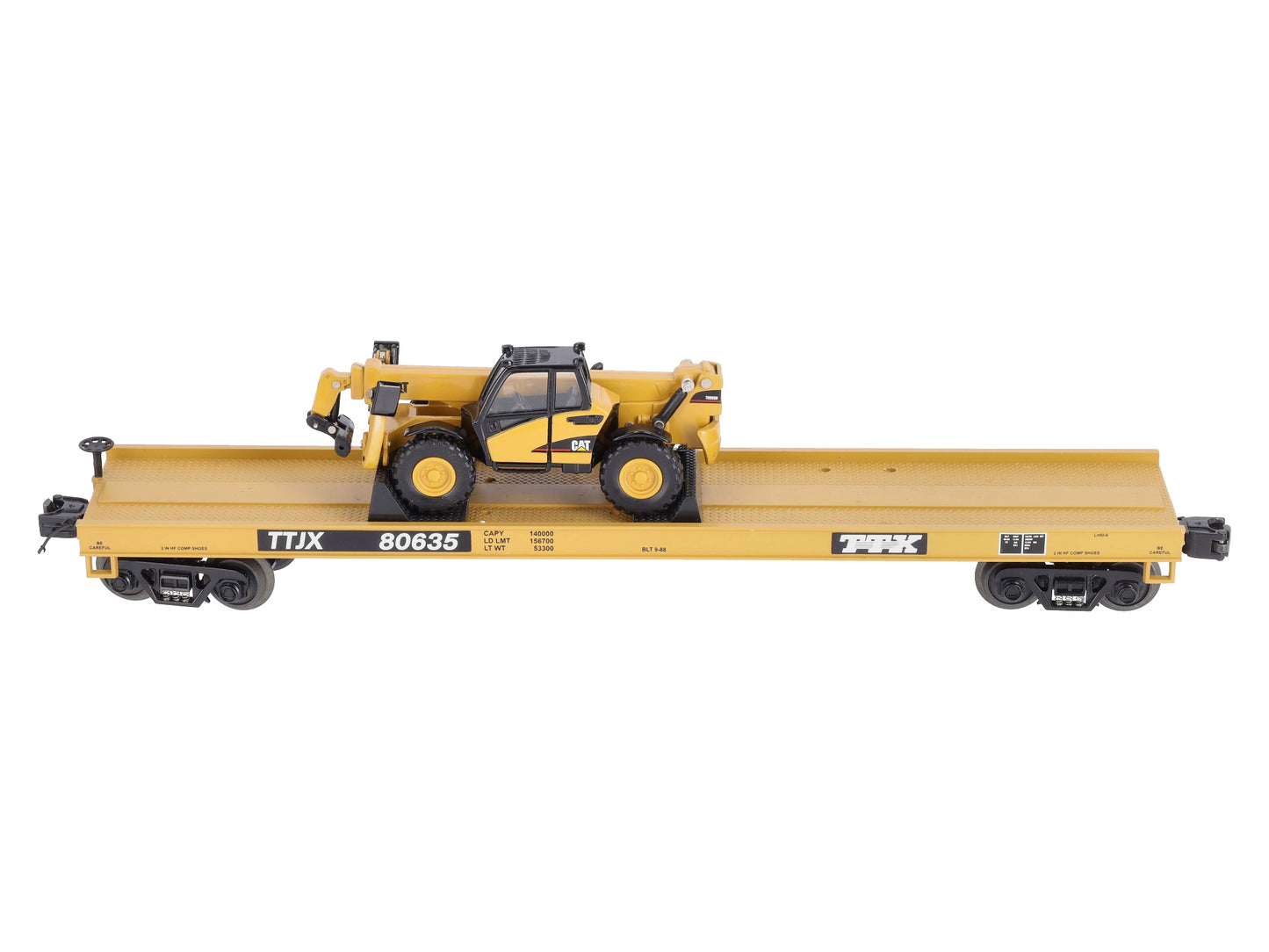 MTH 20-98445 O Gauge TTX Flatcar w/Bucket Loader #80635 LN/Box