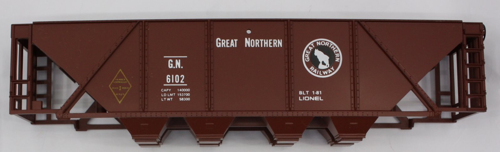 Lionel 6102-3 Brown Great Northern Railway Hopper Body