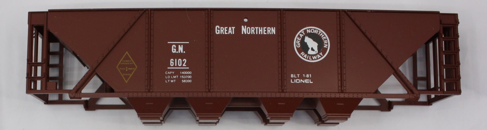 Lionel 6102-3 Brown Great Northern Railway Hopper Body