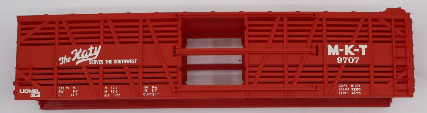 Lionel 9707-12 Red "The Katy" Boxcar Incomplete