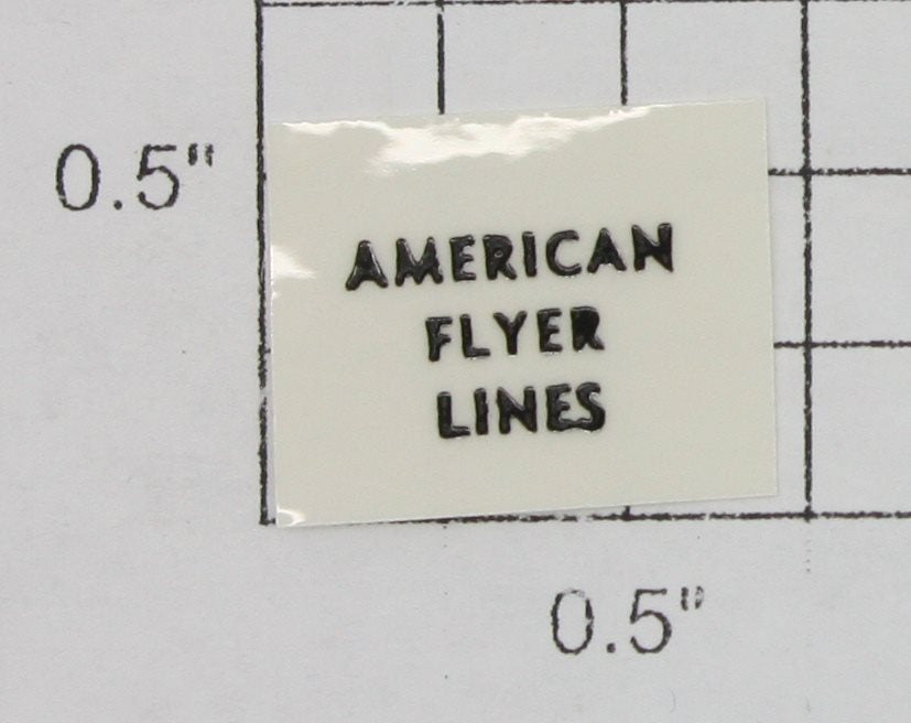 American Flyer 500-19 Black Lettering 