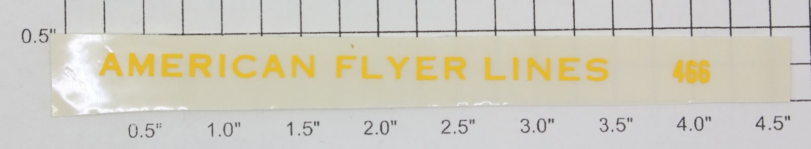 American Flyer 466-1 RH Yellow Letters 