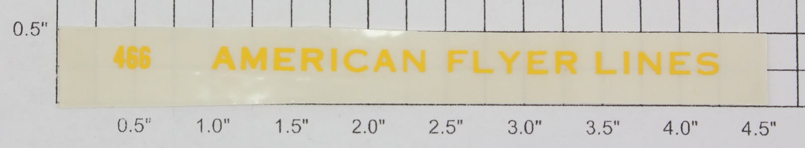 American Flyer 466-2 LH Yellow Letters 