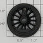 Lionel 18000-10 Black Open Spoke Plain Wheel with Short Eccentric Stud