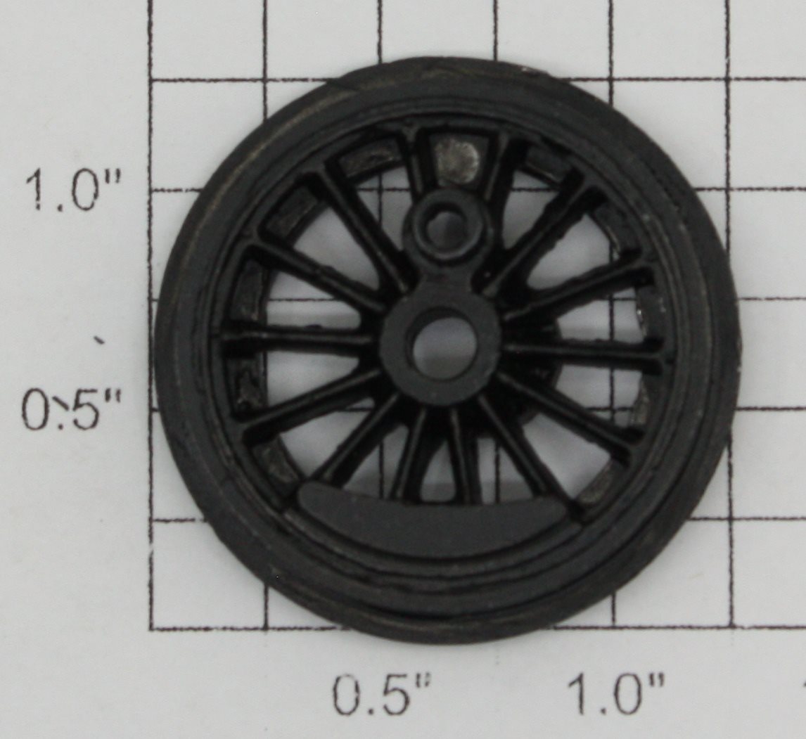 Lionel 18000-10 Black Open Spoke Plain Wheel with Short Eccentric Stud