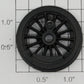 Lionel 18000-11 Black Open Spoke Geared Wheel with Short Eccentric Stud