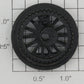 Lionel 18000-11 Black Open Spoke Geared Wheel with Short Eccentric Stud