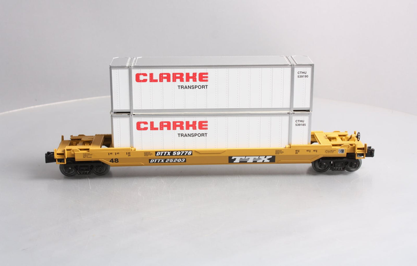 MTH 30-76622 O TTX Husky Stack Intermodal Well Car w/Load 3-Rail RailKing #25203