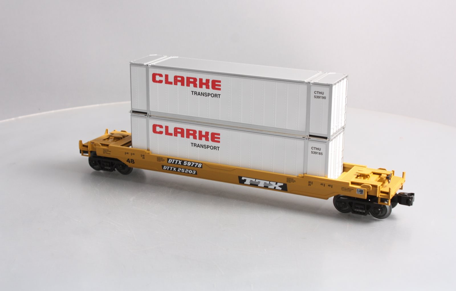 MTH 30-76622 O TTX Husky Stack Intermodal Well Car w/Load 3-Rail RailKing #25203