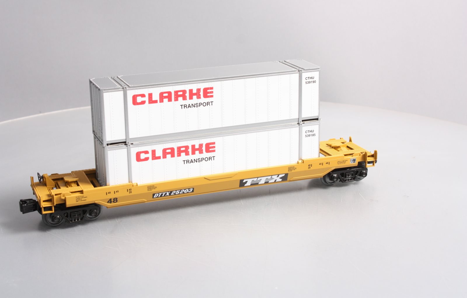 MTH 30-76622 O TTX Husky Stack Intermodal Well Car w/Load 3-Rail RailKing #25203