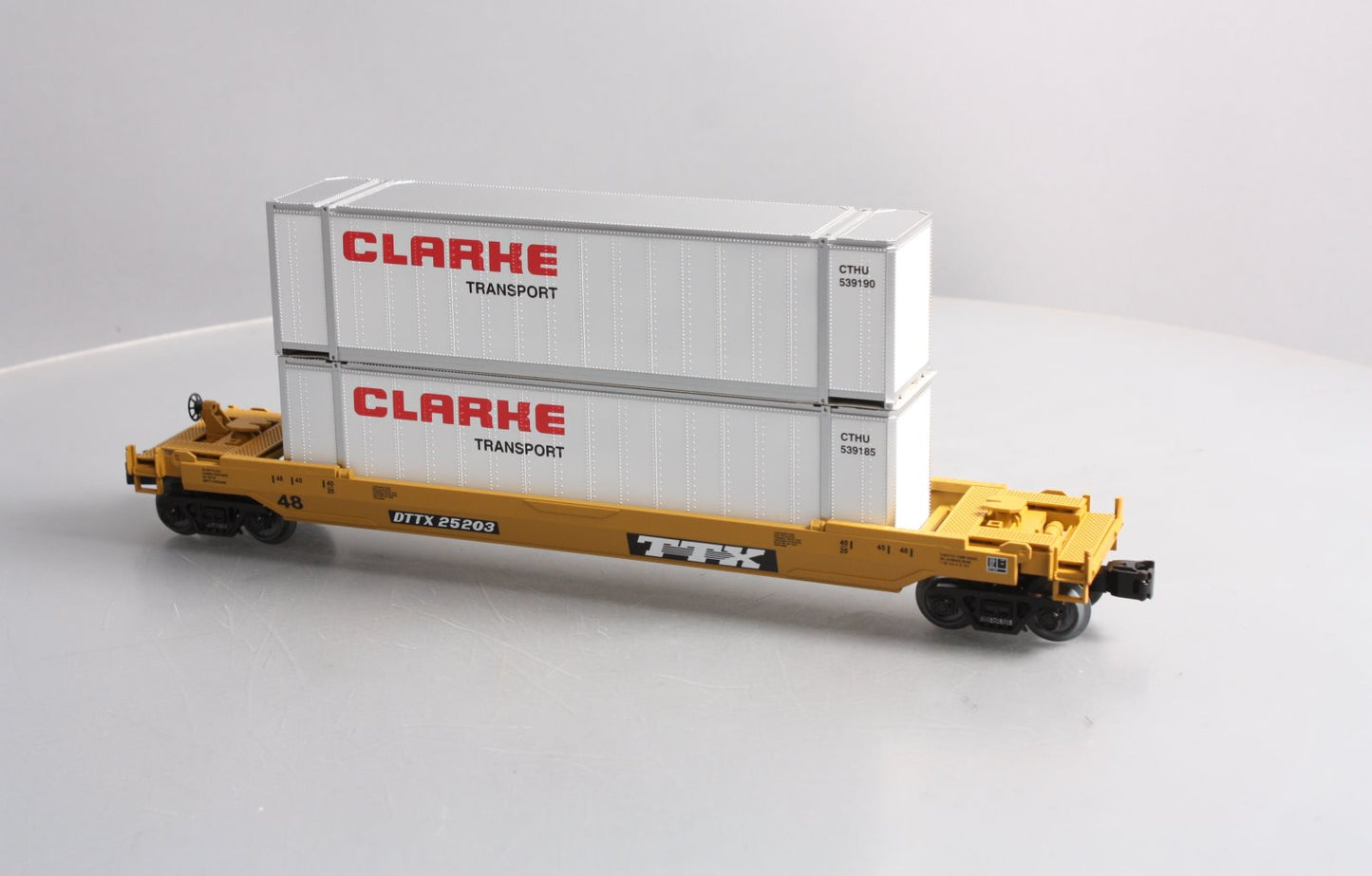 MTH 30-76622 O TTX Husky Stack Intermodal Well Car w/Load 3-Rail RailKing #25203
