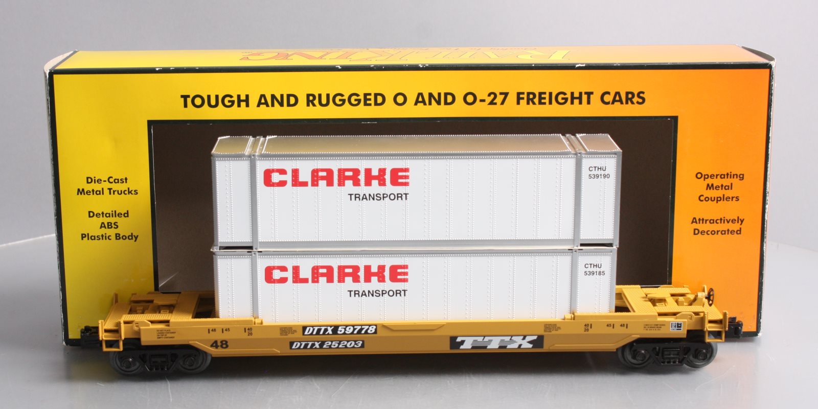 MTH 30-76622 O TTX Husky Stack Intermodal Well Car w/Load 3-Rail