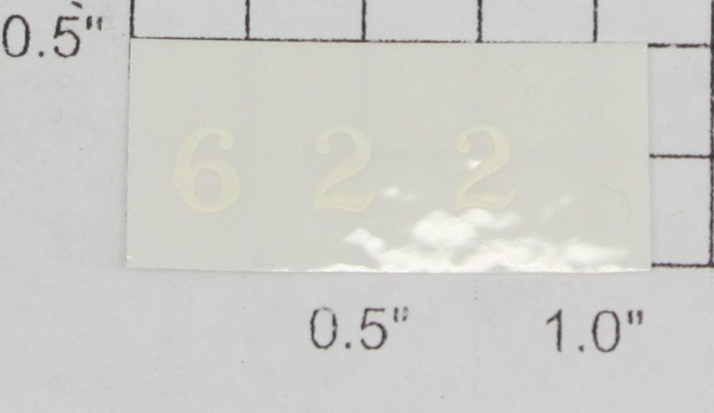 Lionel 622-02 Cream Lettering "622" A.T. & S. F. Sticker Decal with Adhesive