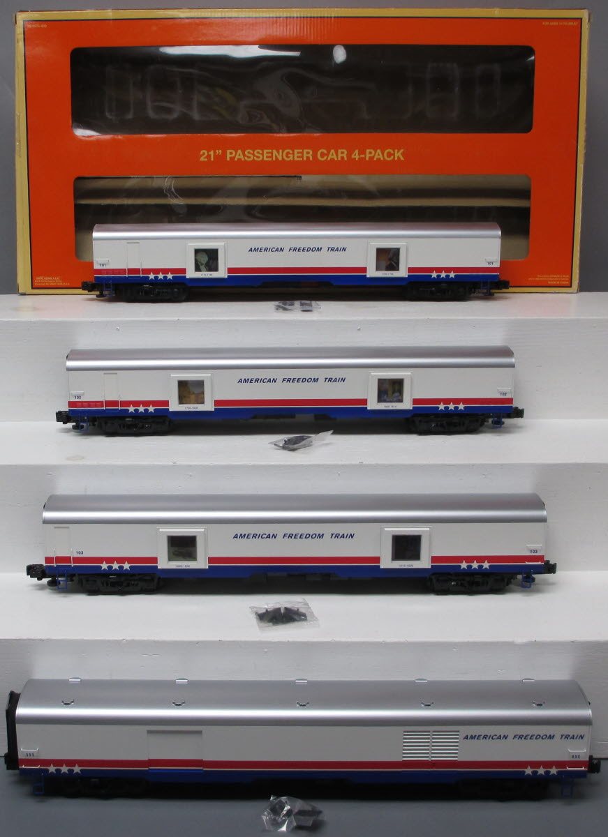 Lionel 6-83111 O American Freedom Train 21'' Passenger #101-103, 111 (Set of 4)