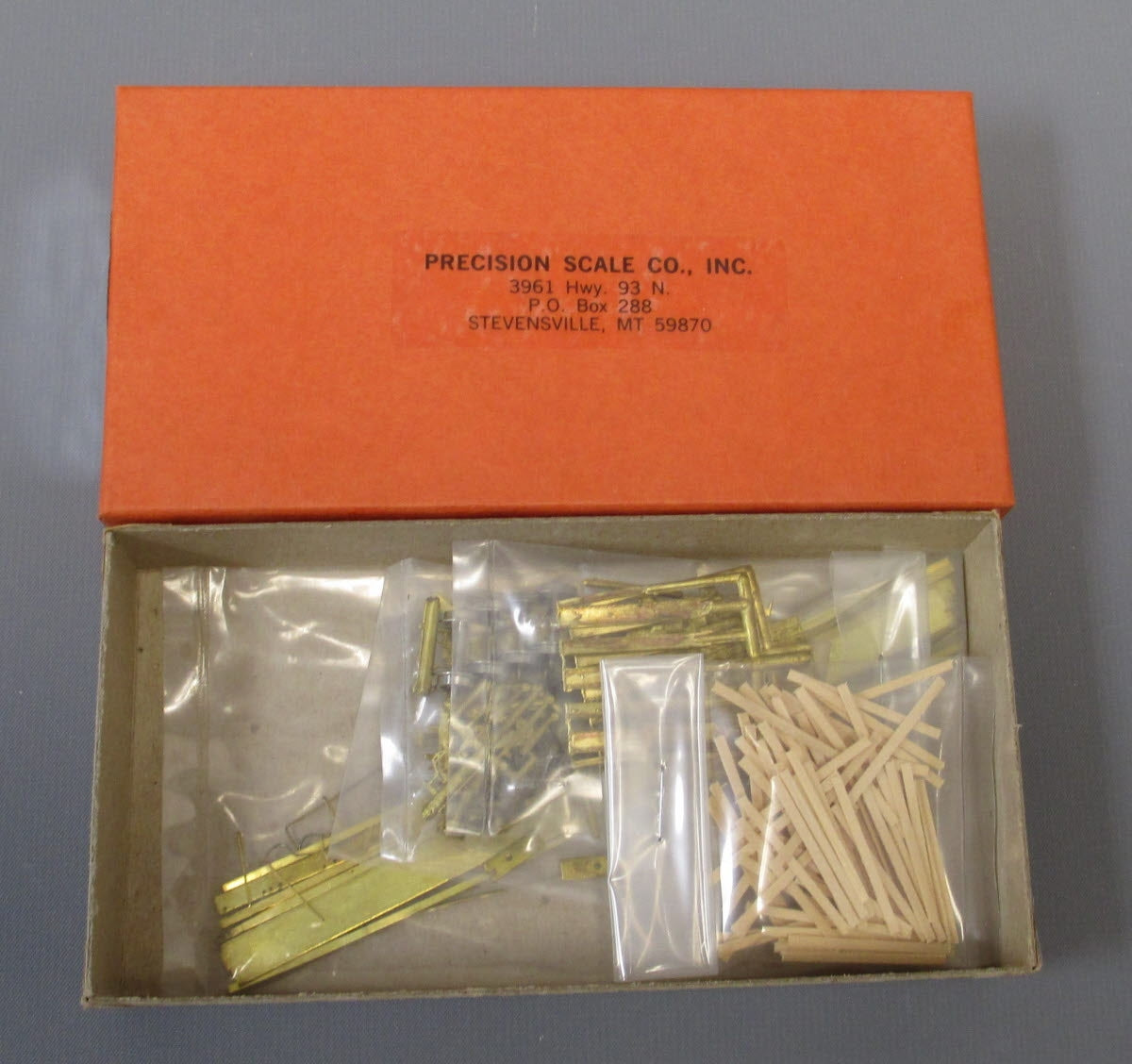 Precision Scale Co. 3700-1 HOn3 6500 Series Flat Car Kit W/Bulkhead & Trucks