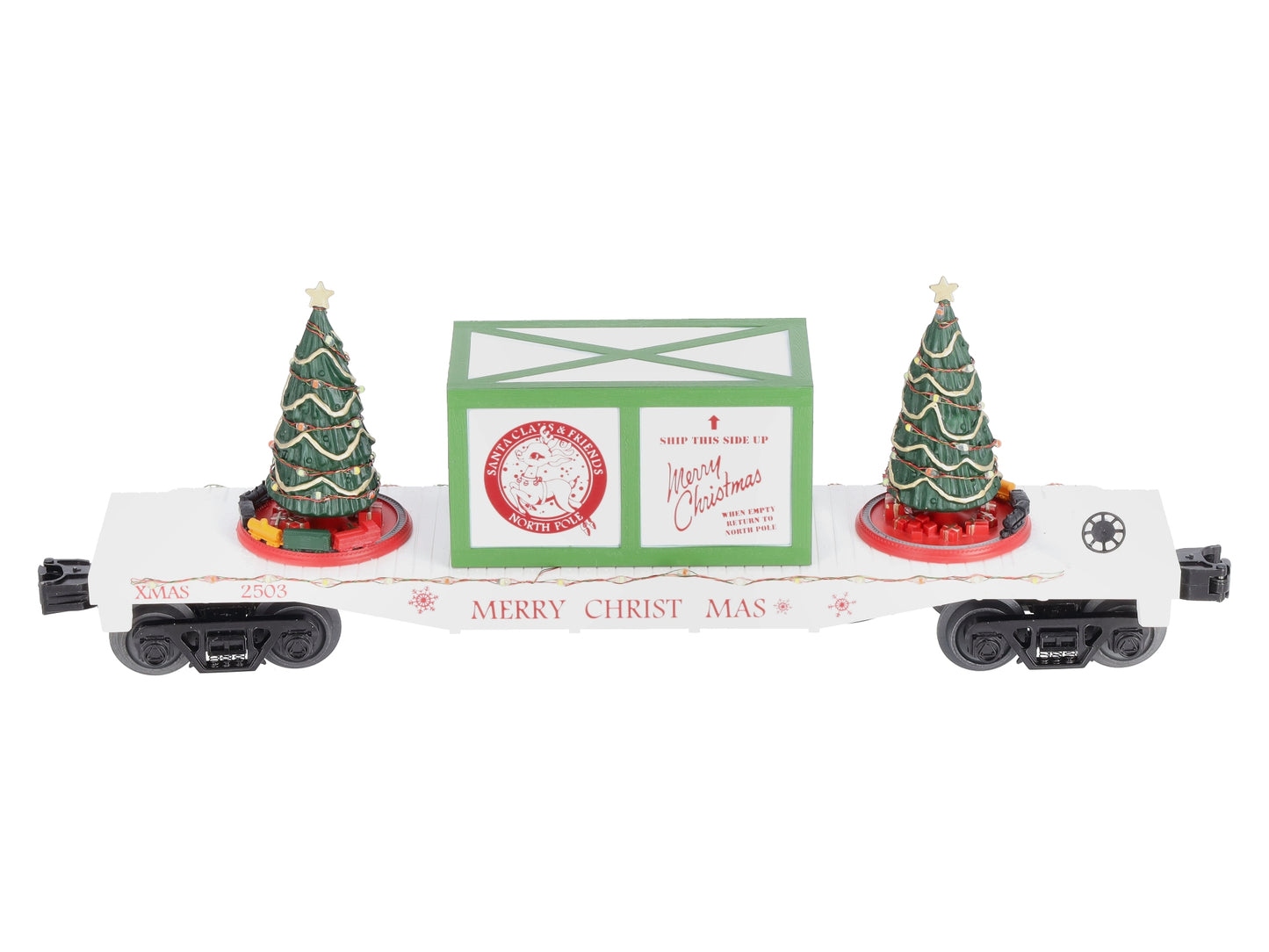 MTH 30-76774 O Christmas Flatcar w/Lighted Christmas Trees