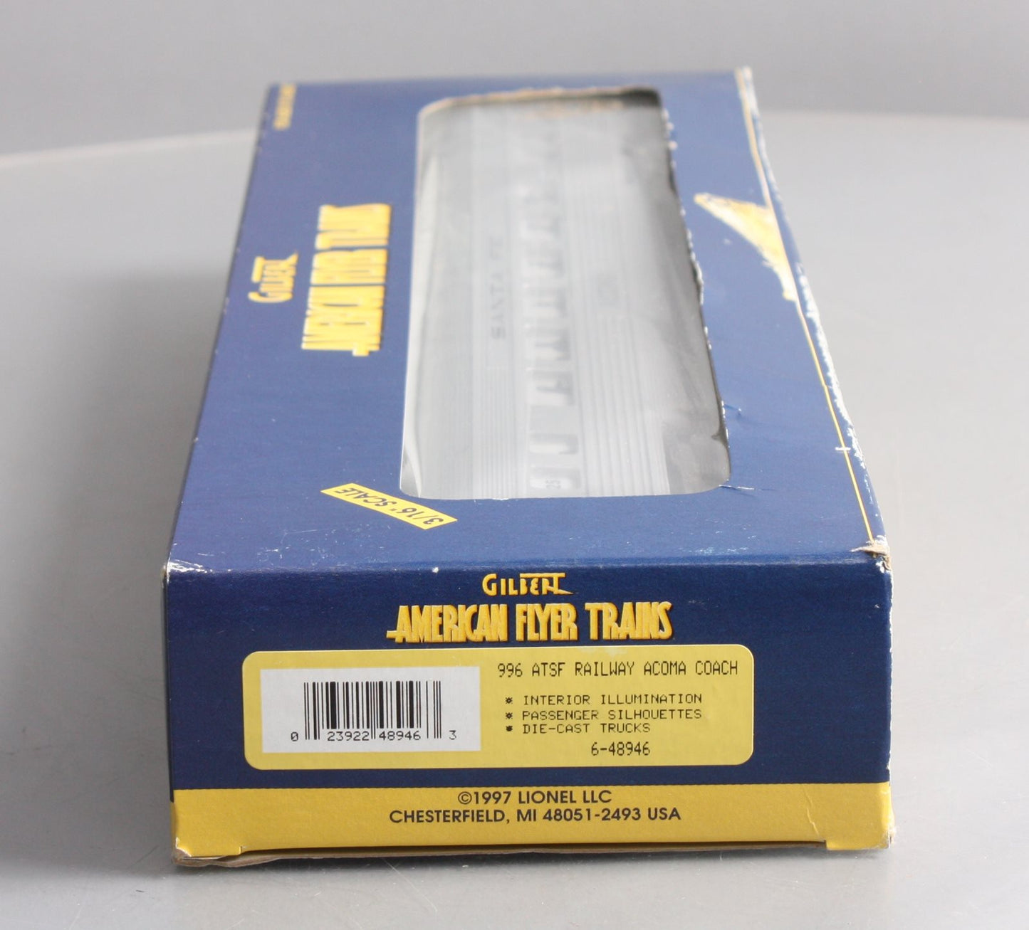 American Flyer 6-48946 S Scale Acoma Streamlined Passenger Car #996 LN/Box