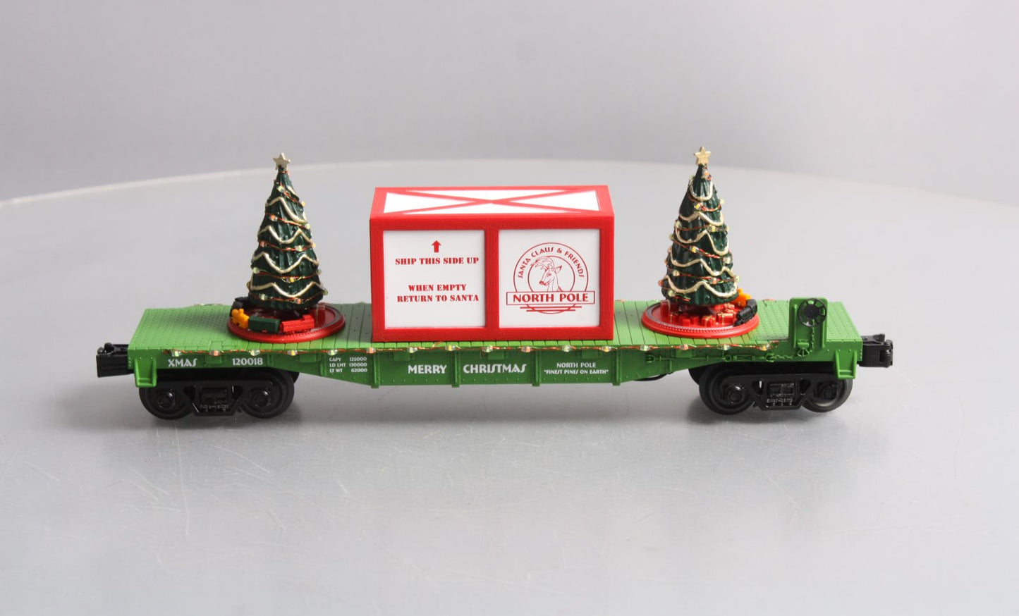MTH 30-76733 O Christmas Flatcar with Lighted Christmas Trees