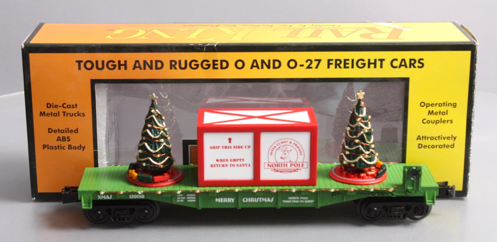 MTH 30-76733 O Christmas Flatcar with Lighted Christmas Trees