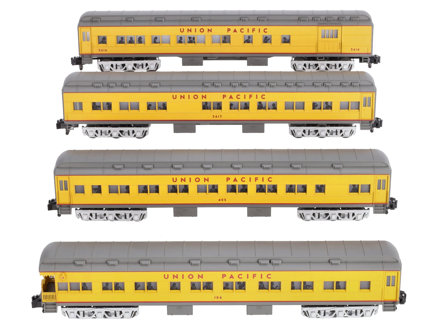 American Flyer 6-48978 S Union Pacific Heavyweight Passenger Car (Set of 4) MT/Box