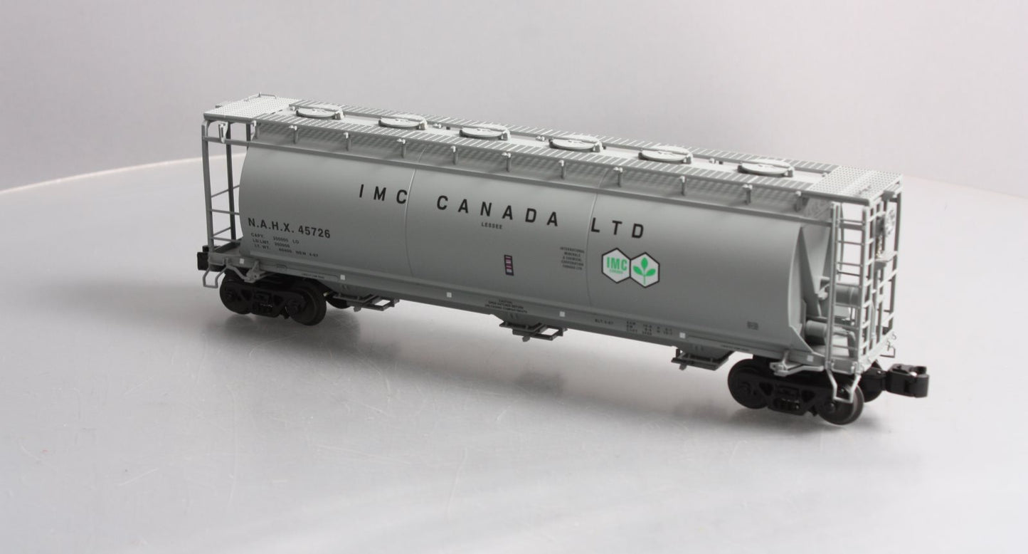 Lionel 6-27172 O Gauge IMC Canada Cylindrical 3-Bay Covered Hopper #45726 LN/Box