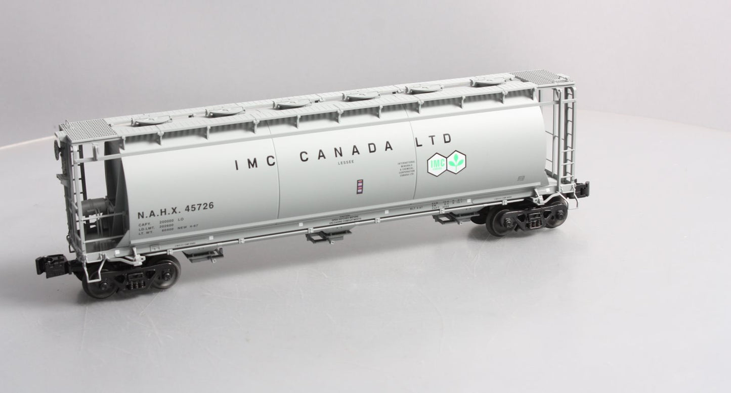 Lionel 6-27172 O Gauge IMC Canada Cylindrical 3-Bay Covered Hopper #45726 LN/Box