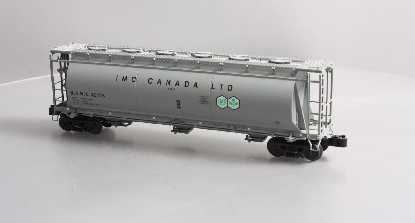 Lionel 6-27172 O Gauge IMC Canada Cylindrical 3-Bay Covered Hopper #45726 LN/Box