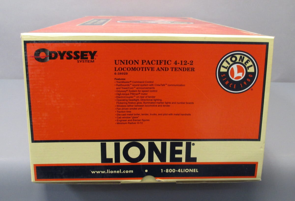 Lionel 6-38029 O Union Pacific 4-12-2 Steam Locomotive & Tender #9000 w/TMCC LN/Box