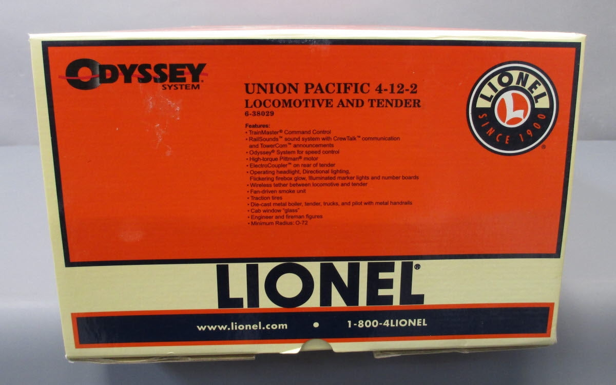 Lionel 6-38029 O Union Pacific 4-12-2 Steam Locomotive & Tender #9000 w/TMCC LN/Box