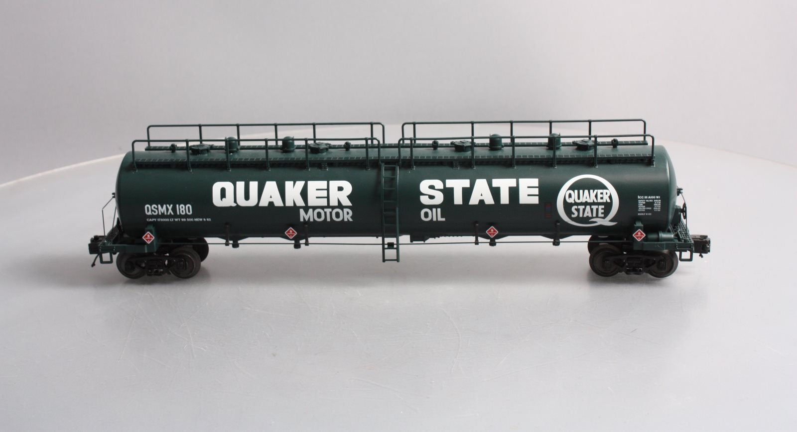 MTH 20-96232 O Scale Quaker State 20K Gal Tank Car #180 LN/Box