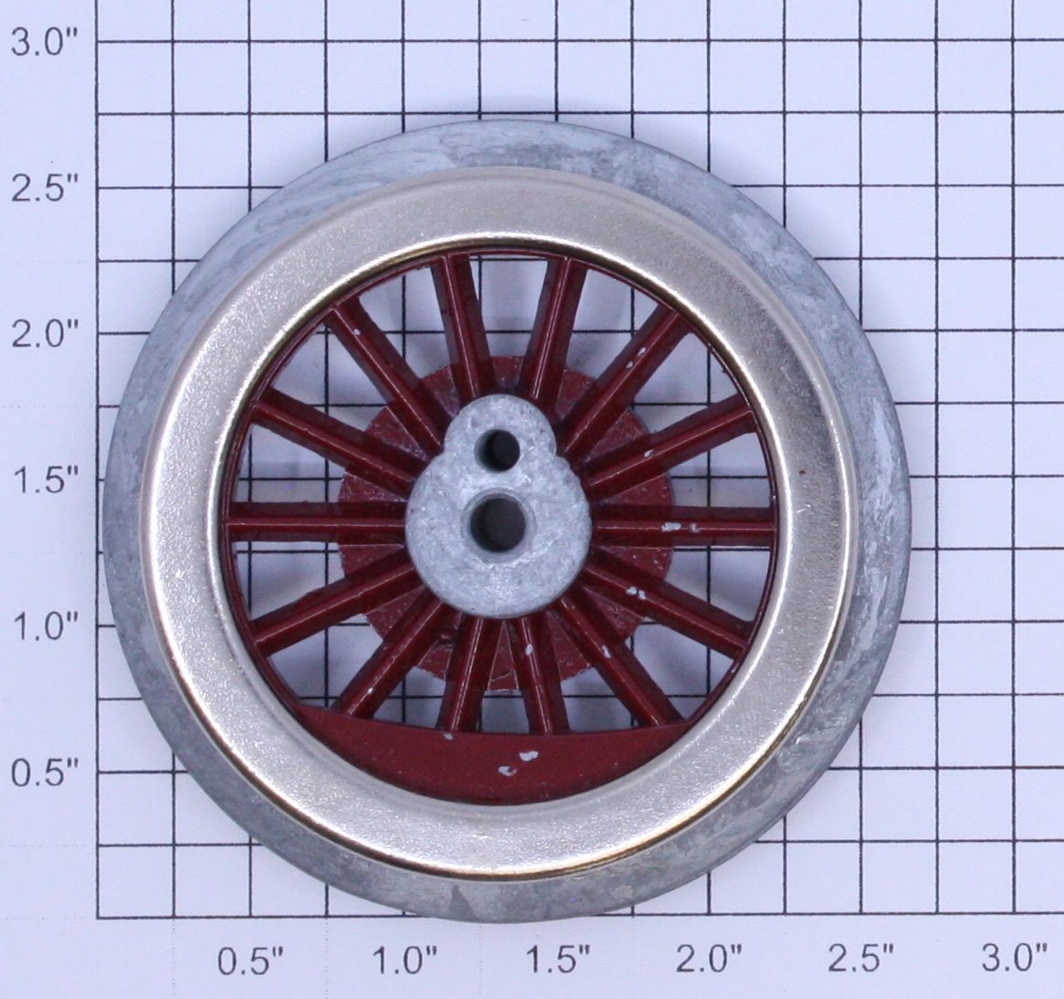 Lionel 390-43 Red Spoked 2-5/8