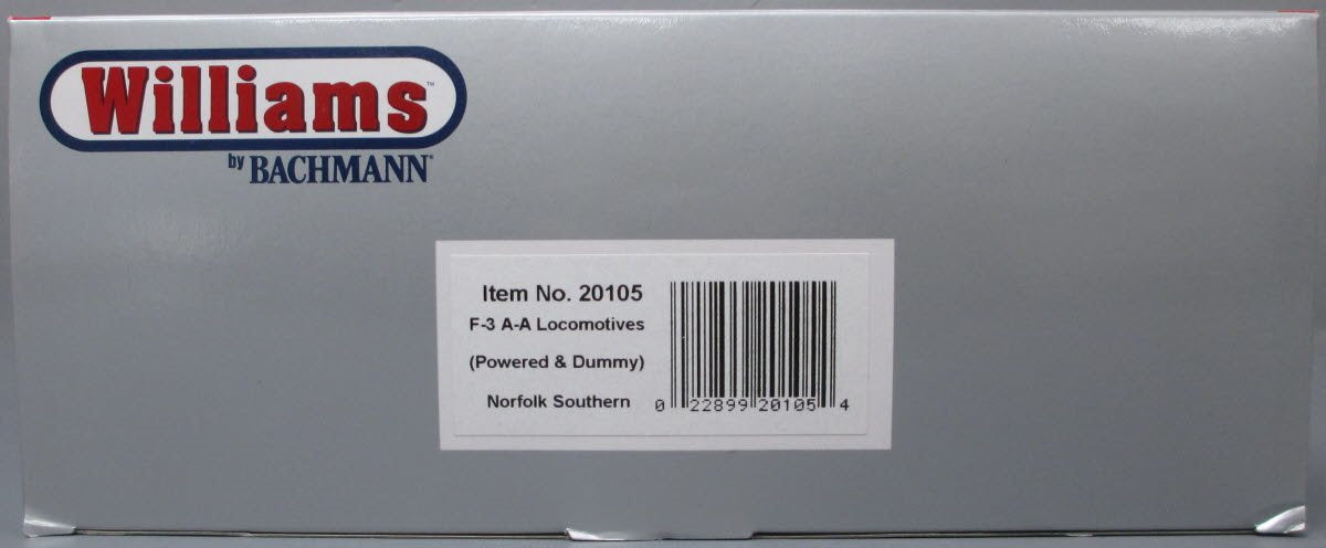 Williams 20105 O Norfolk Southern EMD F3 A-A Diesel Locomotive Set #4270/4271 MT/Box