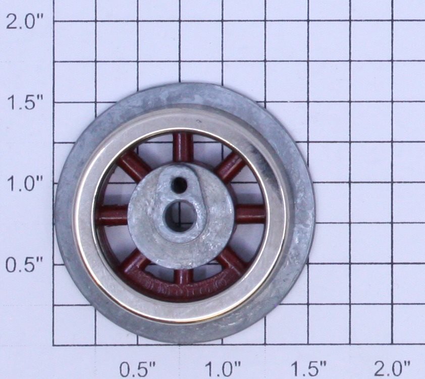 Lionel SLS-257-7 Red Spoked Teardrop Plain Wheel