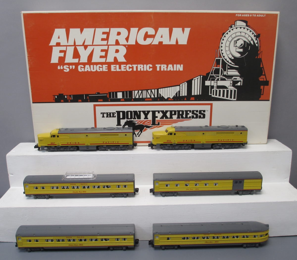 American Flyer 6-49600 S Gauge Union Pacific Pony Express Diesel Train Set MT/Box