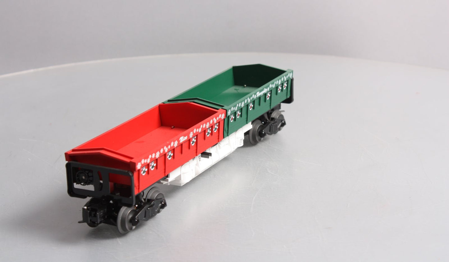 Lionel 6-36821 O Gauge Naughty or Nice Christmas Twin Dump Car LN/Box