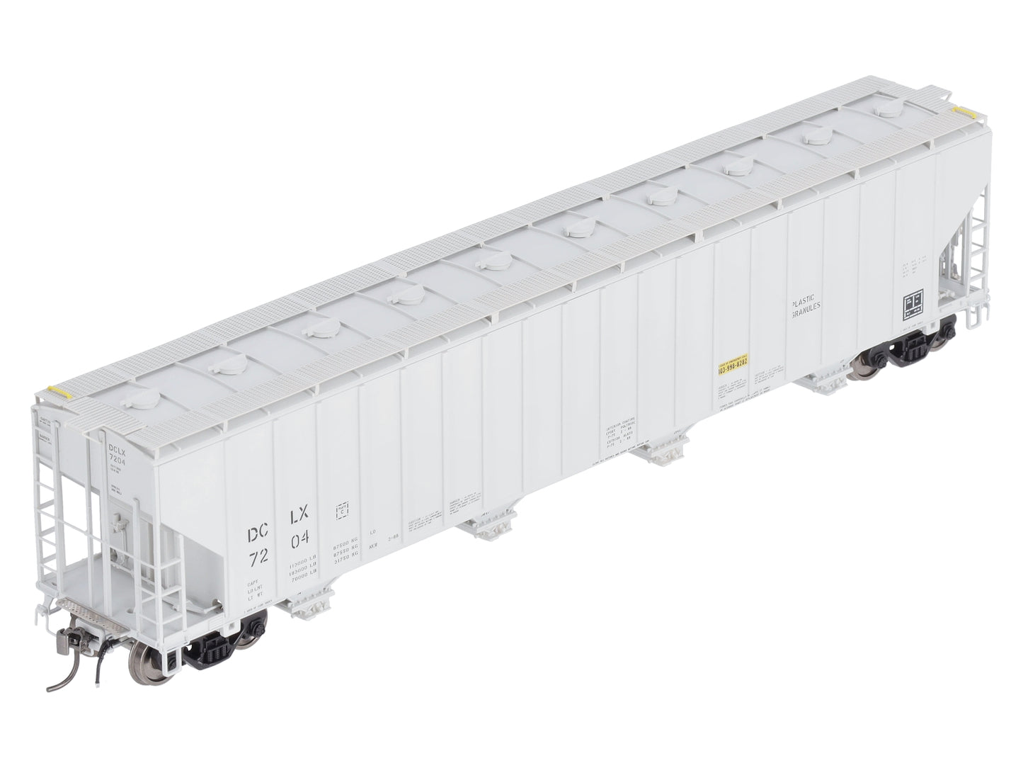 Rapido Trains 157008A HO DCLX Dow Chemical Procor 5820 Covered Hopper #7204
