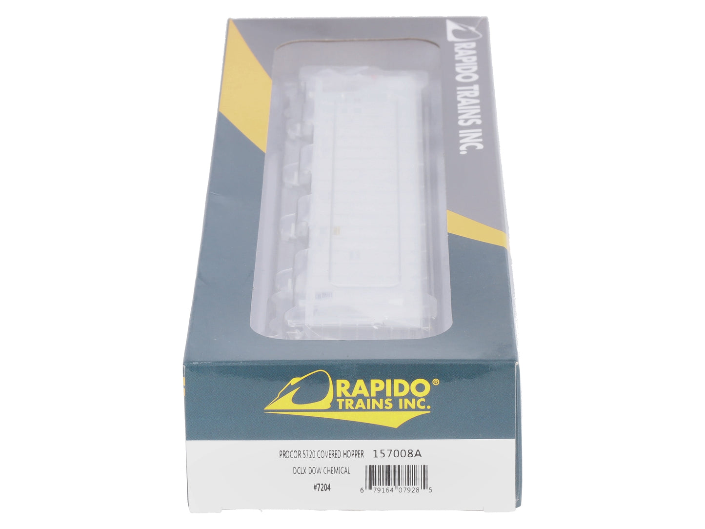 Rapido Trains 157008A HO DCLX Dow Chemical Procor 5820 Covered Hopper #7204