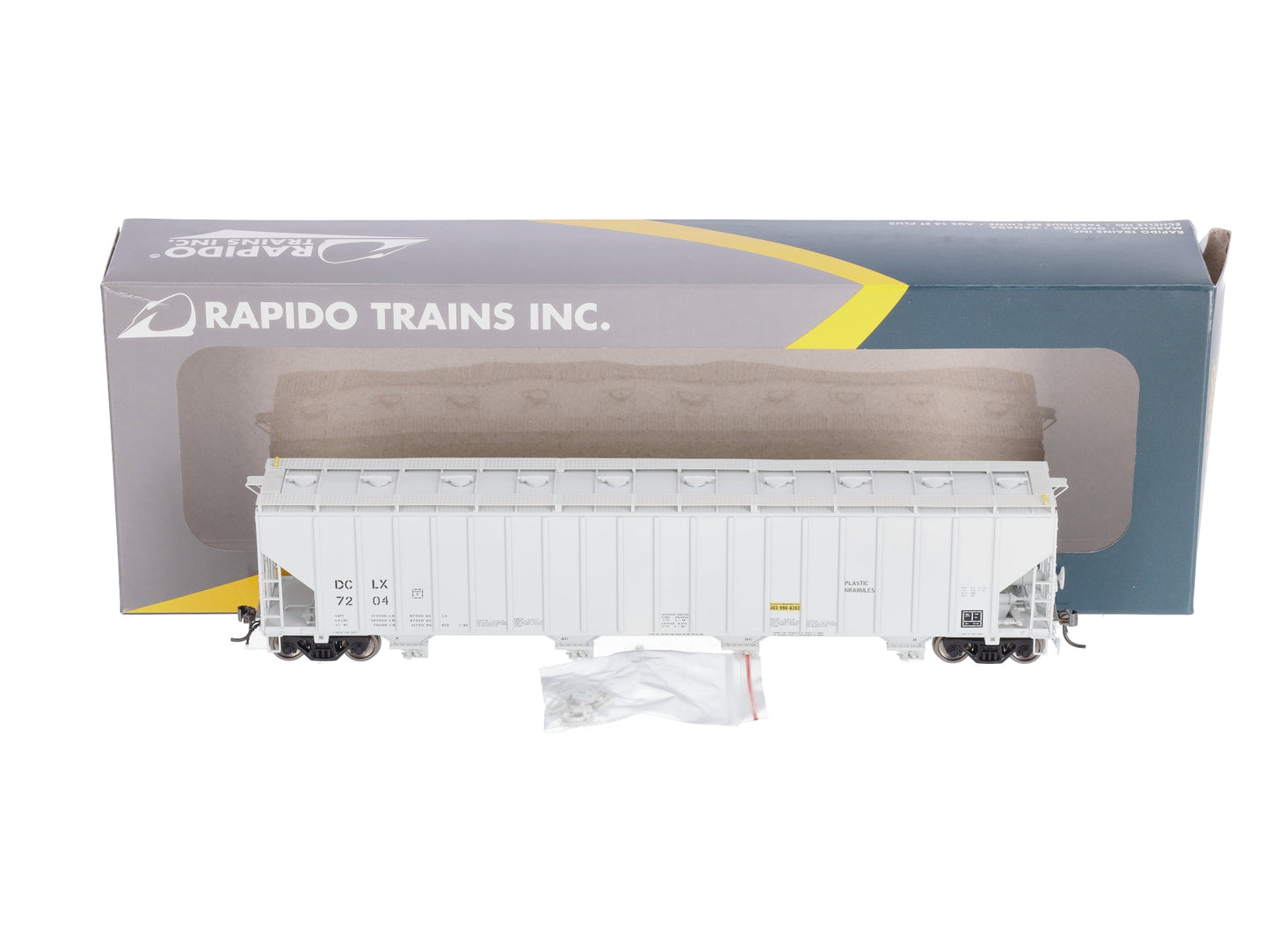 Rapido Trains 157008A HO DCLX Dow Chemical Procor 5820 Covered Hopper #7204