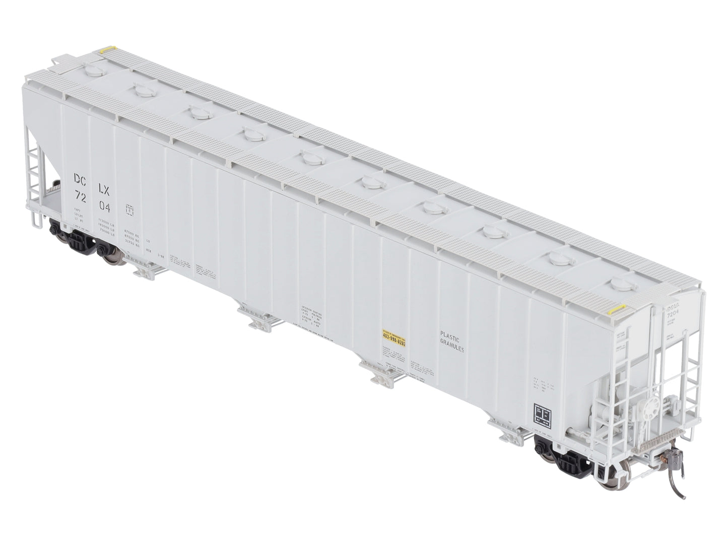Rapido Trains 157008A HO DCLX Dow Chemical Procor 5820 Covered Hopper #7204