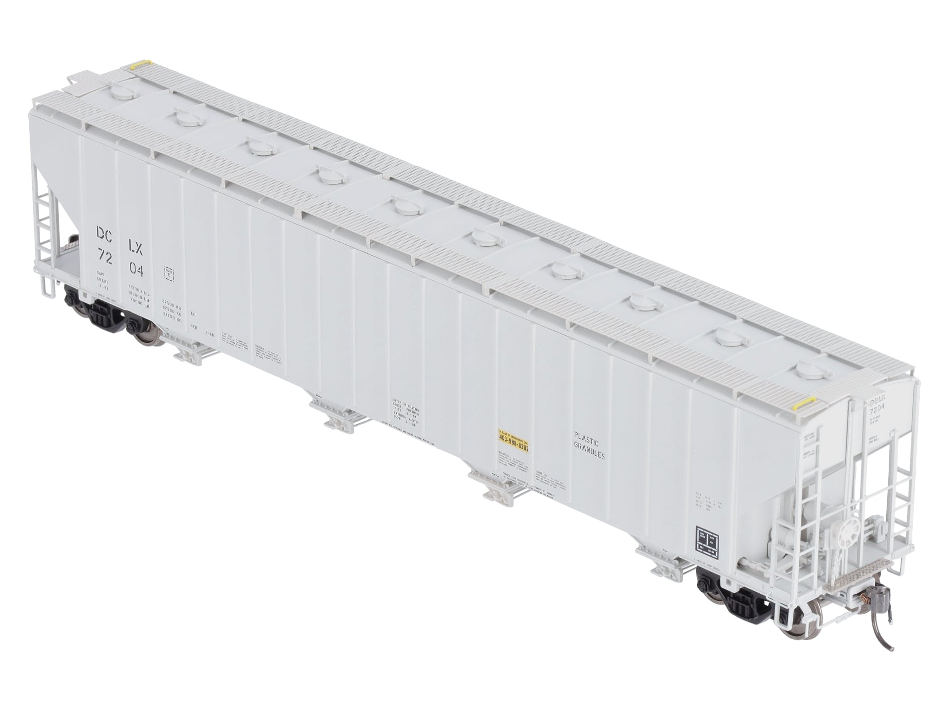 Rapido Trains 157008A HO DCLX Dow Chemical Procor 5820 Covered Hopper #7204
