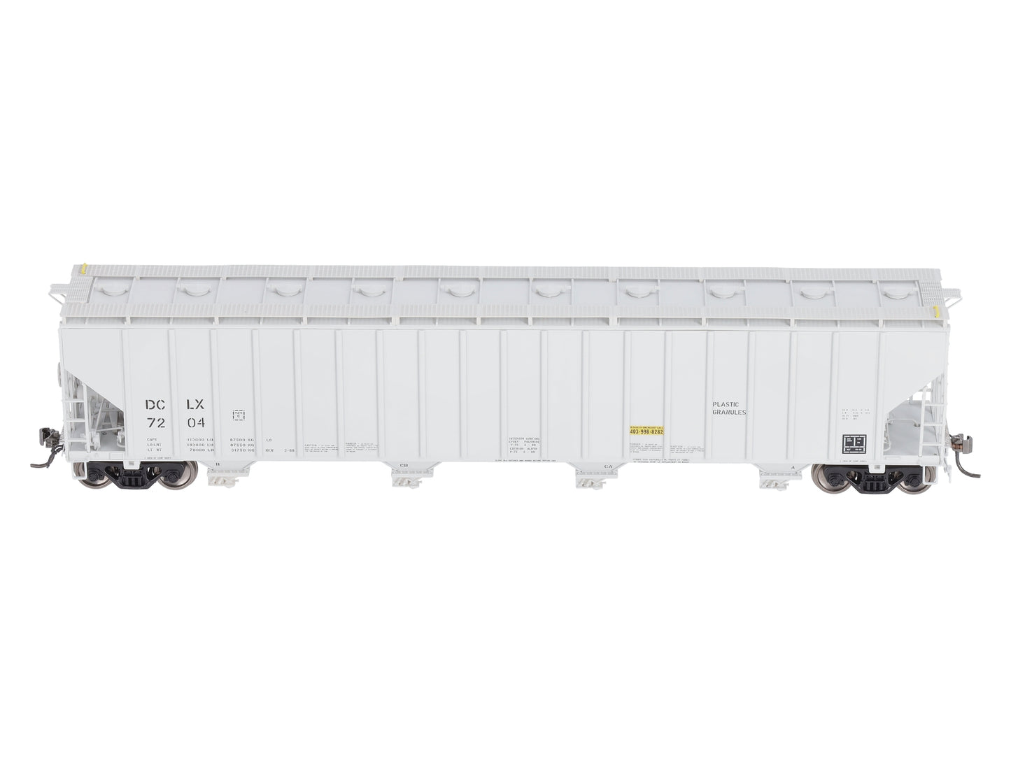 Rapido Trains 157008A HO DCLX Dow Chemical Procor 5820 Covered Hopper #7204